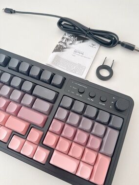 Brand new AULA S99 wireless keyboard - Pink, creamy sound, RGB backlight, nob